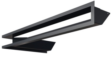 Решетка каминная угловая LUFT 80x40x9 2 шт графит