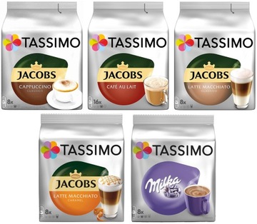TASSIMO Jacobs капсулы КОФЕЙНЫЙ НАБОР С МОЛОКОМ 48 шт.