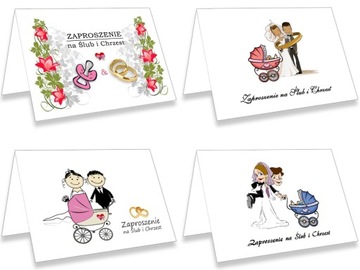 ZAPROSZENIA NA CHRZEST I ŚLUB 2w1 ZAWIESZKI GRATIS