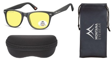 SPOTROWE OKULARY UNISEX ŻÓŁTE POLARYZACJA UV ETUI