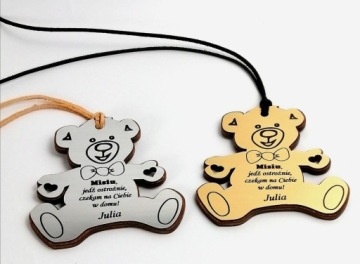 КУЛОН «МЕДВЕДЬ АВТОМОБИЛЬ» ПОДАРОК ​​НА ДЕНЬ ОТЦА С ГРАВИРОВКОЙ