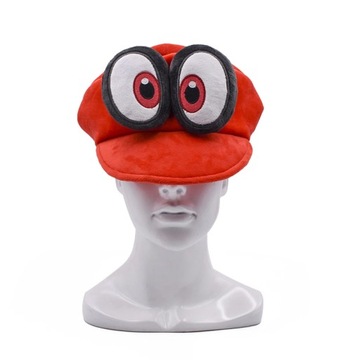 КРАСНАЯ ПЛЮШЕВАЯ ШАПКА SUPER MARIO BROS RED HIT