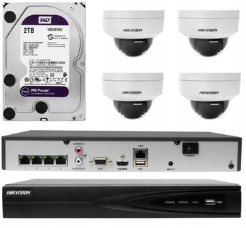 MONITORING ZESTAW IP HIKVISION 6mpx PoE dzień/noc