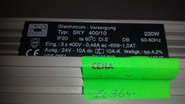 Блок питания SKY 400/10 24В 10А постоянного тока
