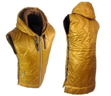 АСИММЕТРИЧНЫЙ ДЛИННЫЙ СТЕГАНЫЙ ЖИЛЕТ XXXL 52 54