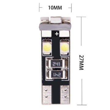 Светодиодная лампочка 8SMD 1210 W5W T10 Blue Parking