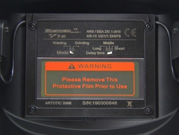 ШЛЕМ SHERMAN V1a АВТОМАТИЧЕСКИЙ НАСТОЯЩИЙ ЦВЕТ С АВТОЗАТЕМНЕНИЕМ, ЧЕРНЫЙ