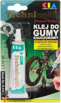 Klej do gumy TECHNICQLL 20 ml z łatką do napraw