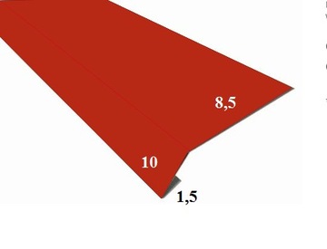 Pas nadrynnowy WIŚNIA ral 3009 MAT , dł. 1,25 m