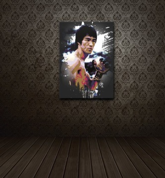 БРЮС ЛИ - КАРТИНА 80x60 - холст для постера боксера