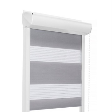 ROLETA DZIEŃ NOC W KASECIE PCV Z PROWADNICAMI