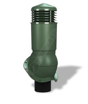 Вентиляционный дымоход изолирован кровлей из листового металла 125.