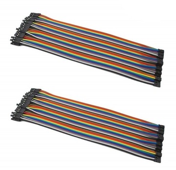 Przewody kable zworki Dupont 20cm Ż-Ż M-Ż zestaw 2 sztuki