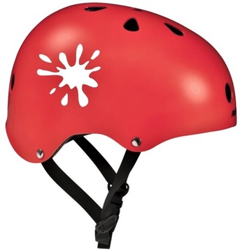 KLEKS PLAMA biała naklejka na kask 401-7 P