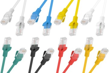 Патчкорд сетевой кабель UTP cat 5e 25см Lanberg