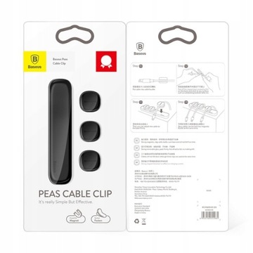 Baseus Peas magnetyczny uchwyt organizer do kabli
