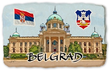 BELGRAD HERB SERBIA magnes na lodówkę kamień 538