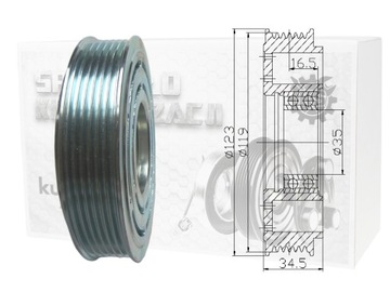 ШКИВ СЦЕПЛЕНИЯ КОМПРЕССОРА SANDEN SD7C16