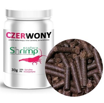 SHRIMP NATURE Czerwony NEW 30g czerwień e-
