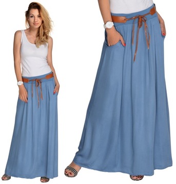 ZWIEWNA DŁUGA SPÓDNICA MAXI DO KOSTEK BOHO ! S,M,L