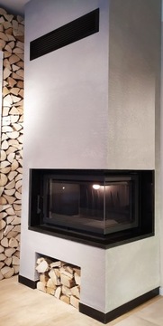 Воздушный камин SIMPLE правый BS 8 кВт fi 200