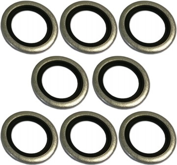 KOMPLET 10x PODKŁADKA METAL GUMA M/G 3/8'' - NYPEL