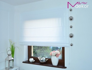 БЕЛАЯ ГЛЯНЦЕВАЯ РИМСКАЯ ШТОРА