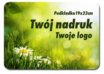 Podkładka pod mysz, nadruk, logo 19x23cm