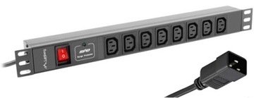 LISTWA ZASILAJĄCA RACK PDU 19 16A 8X C13 IEC C20