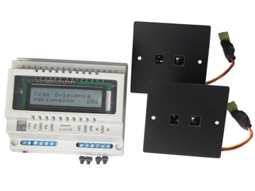 Sterownik schodowy kaskadowy LED 11-17k LCD ST +czujki Sharp +stalowe mask.