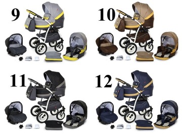 ДЕТСКАЯ КОЛЯСКА VERDI OPTIMA WHITE 3В1 + АКСЕССУАРЫ