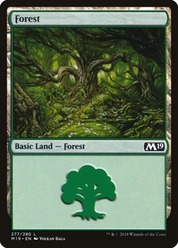 FOIL Forest 277 M19 ^MTGRes^