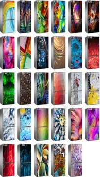 Абстрактная наклейка на весь холодильник размера XXL, множество рисунков.