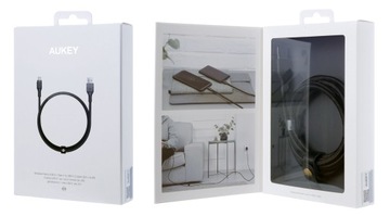 Кабель Aukey CB-AC2 BK USB-C USB-A — USB-C 5 Гбит/с, QC 3.0, 2 м