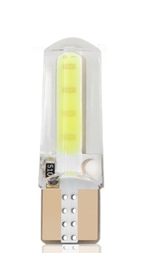 СВЕТОДИОДНЫЕ ПАРКОВОЧНЫЕ ЛАМПЫ 2 COB W5W T10 СИЛИКОНОВЫЙ БЕЛЫЙ