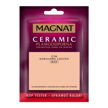 Tester MAGNAT CERAMIC Koralowa laguna próbka farba