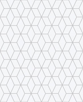 BIAŁA TAPETA WINYLOWA GEOMETRYCZNA TAPETY ŚCIENNE