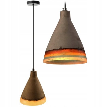 LAMPA SUFITOWA WISZĄCA NOWOCZESNA BETONOWA LOFT