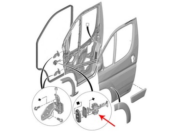 СТОПОР ДВЕРИ FIAT DUCATO 06 - ЛЕВЫЙ ПРАВЫЙ