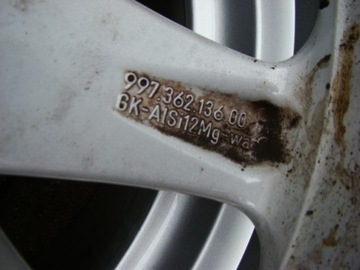 4× DISK HLINÍK PORSCHE OE 997 8.0" X 18" 5X130 ET 57