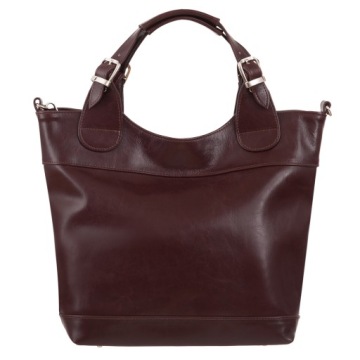 BRĄZOWA SKÓRZANA TOREBKA SKÓRA SHOPPER BAG ZARKA