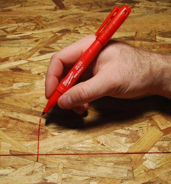 Marker Permanentny 4 Kolory Pisak Budowalny Czarny Czerwony Szybkoschnący