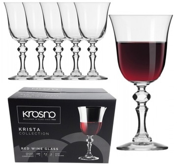 KROSNO KRISTA KIELISZKI DO WINA CZERWONEGO 220ml