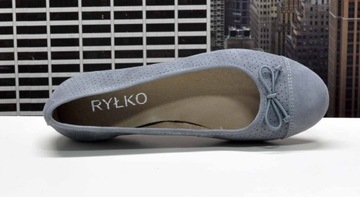 RYŁKO P1MZ4_8IZ СЕРЫЕ БАЛЕТКИ Размер 37