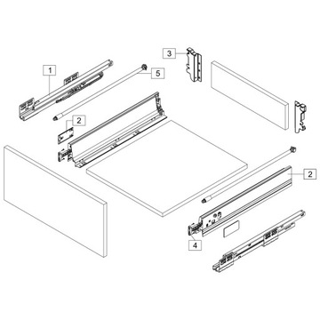 Systembox TB10 L-450MM Ящик средний Amix