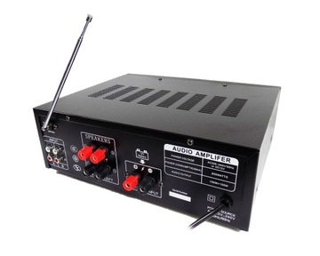 ZESTAW ESTRADOWY 600 W 2 KOLUMNY WZMACNIACZ 2 MIKR