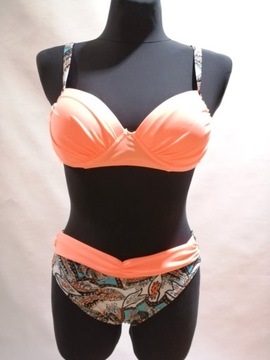 Strój Kostium kąpielowy Bikini Morela Wzór S 36