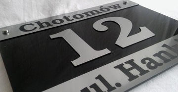 Гравированная адресная тарелка. Номер дома. Штаб -квартира