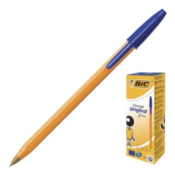 Długopis BIC fine Orange niebieski 20 szt. pudełko