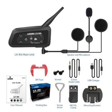 LEXIN LX-R6 Bluetooth-ИНТЕРКОМ для 1 шлема